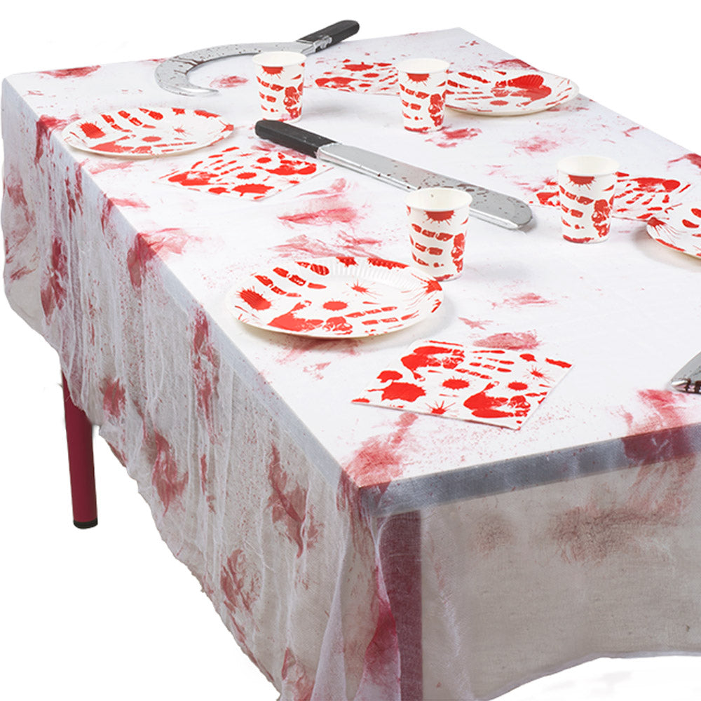 Tischdecke Polyester blutig 150x180cm
