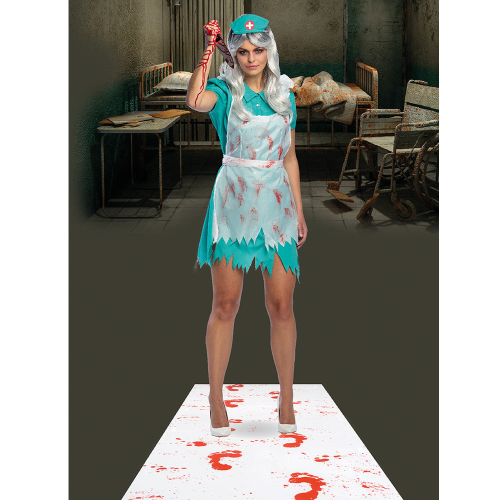 Teppich blutige Fußspuren Halloween Dekoration