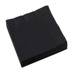 20 Servietten Unifarben 33 x 33 cm | Schwarz