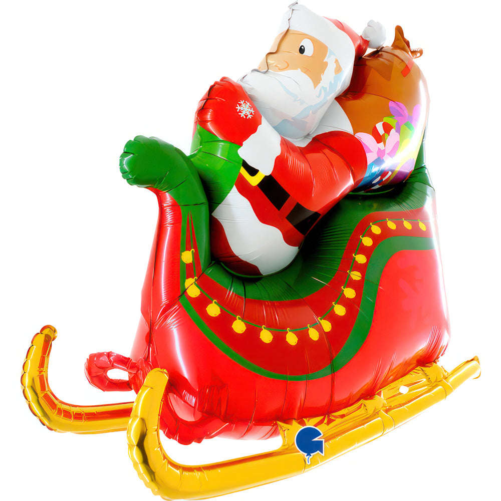 46"/117cm 3D Folienballon Weihnachtsmann Schlitten Namma Markt
