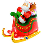 46"/117cm 3D Folienballon Weihnachtsmann Schlitten Namma Markt