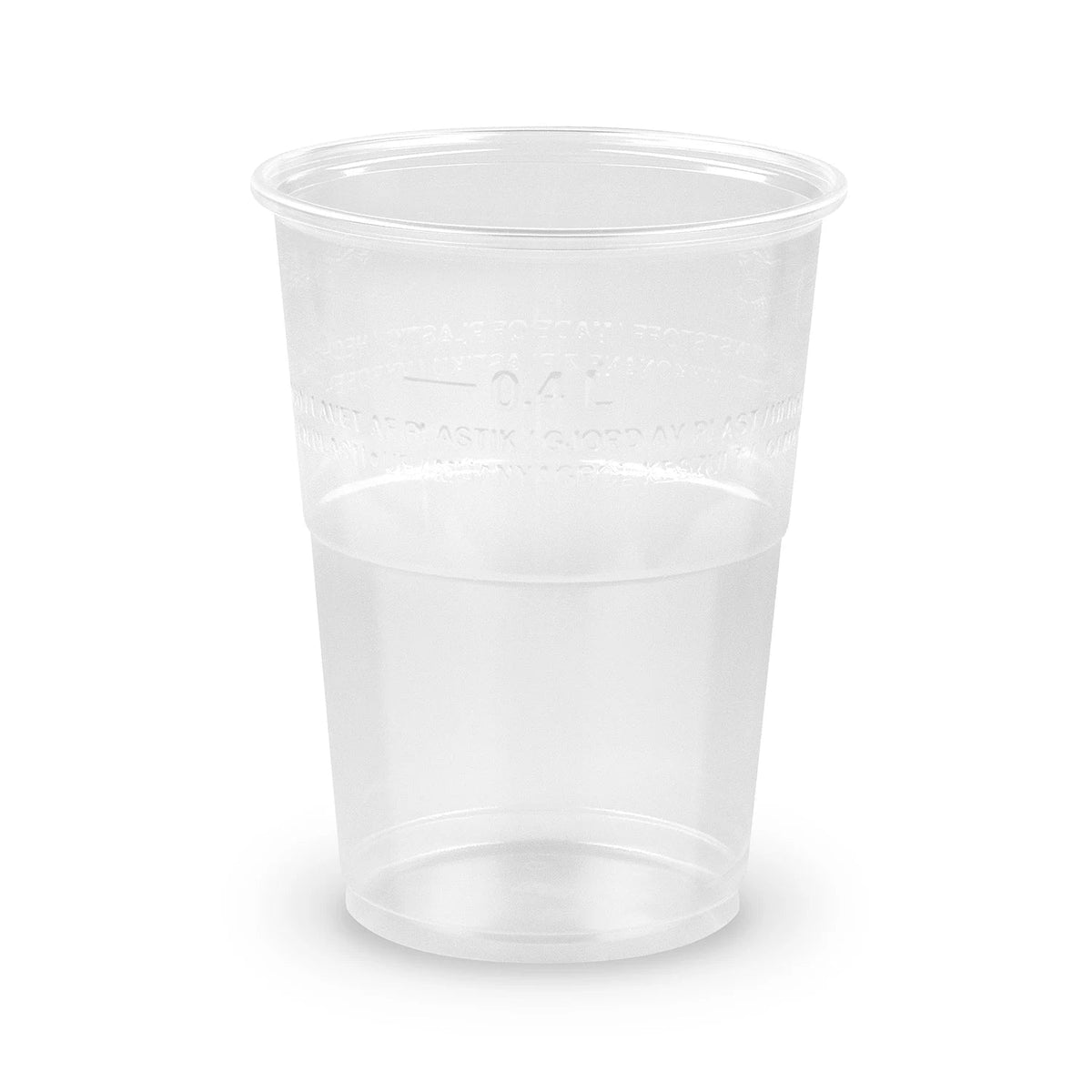 Trinkbecher (PP) klar Ø95mm 0,4L glattwandig [50 St.]