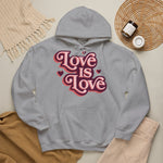 Love Is Love Hoodie – Retro Herz Pride Kapuzenpullover