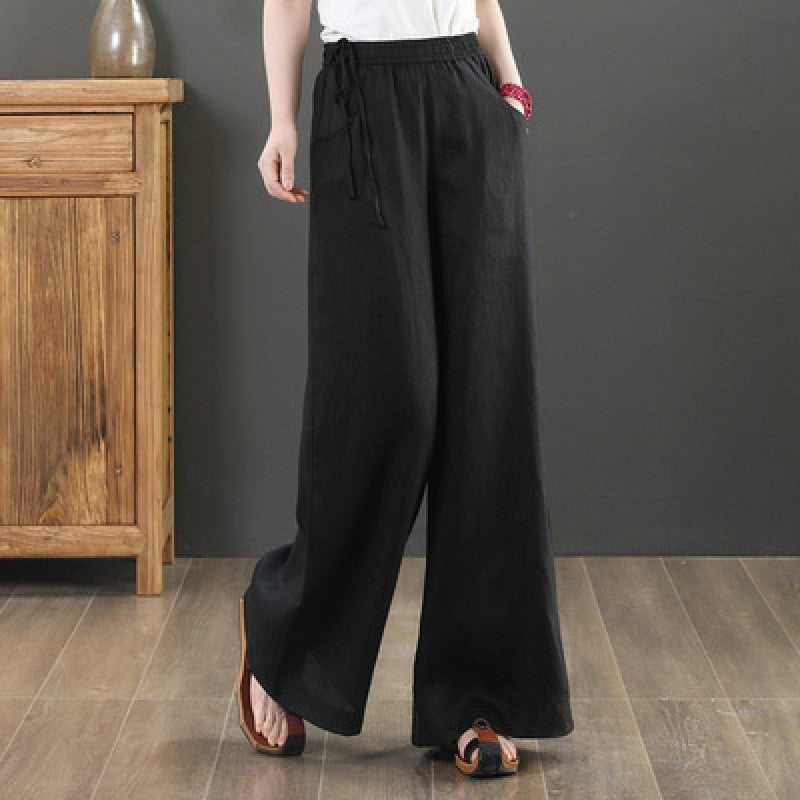 Luftige Damen Sommer Stoffhose