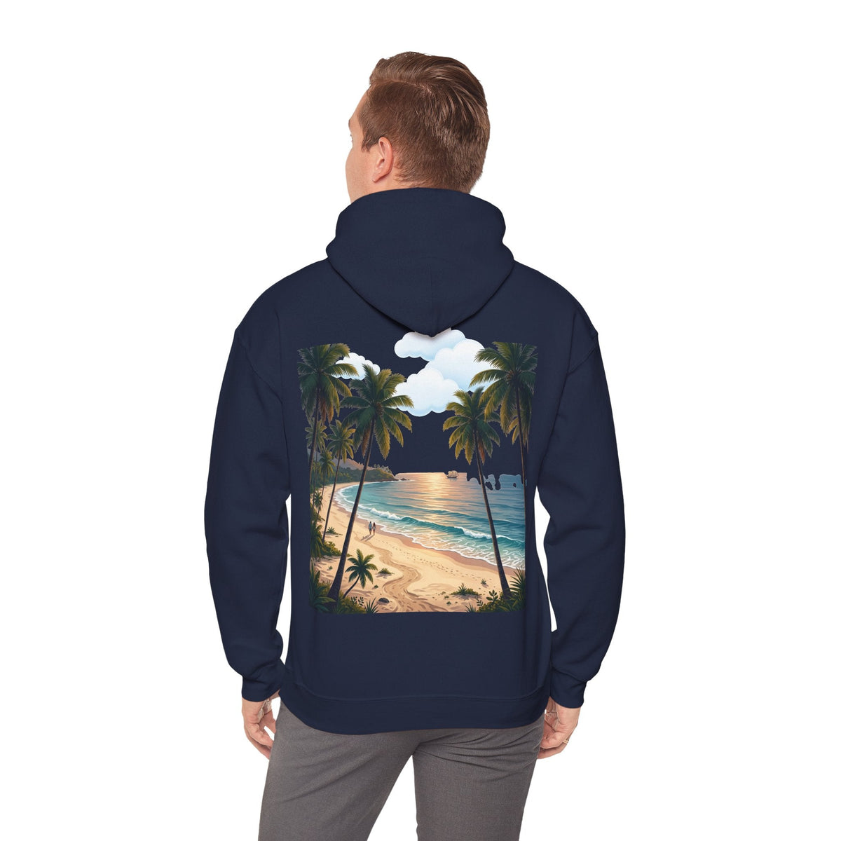 Urlaub Hoodie – Tropischer Palm Sunset Kapuzenpullover
