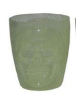 Glow in the Dark Becher mit Totenkopf | Grün - 9 cm