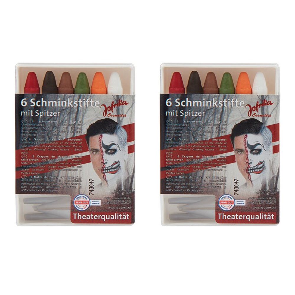 6 Schminkstifte "Halloween" | mit Spitzer