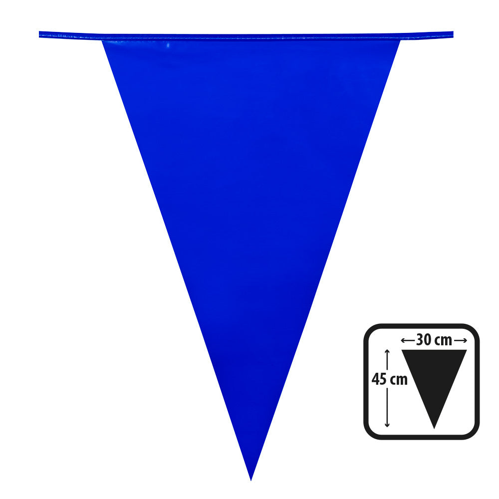 Wimpelkette PE 45x30cm L: 10m | Blau