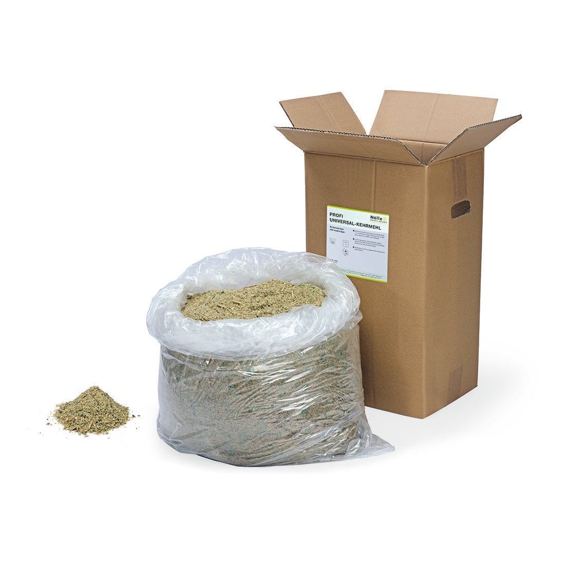 Nölle Profi Brush Kehrmehl Universal, 25 kg, staubbindend für Reinigung  | 1 kg