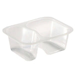 PP-Schälchen 2 Transparent PP 138x114x53  | Packung (480 Stück)