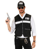 FBI Kostümset für Erwachsene - Weste und Kappe | Größe M/L