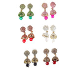 Meenakari Ethnic Antique South Indian  Peacock Jhumki For Women Namma Markt