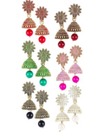 Meenakari Ethnic Antique South Indian  Peacock Jhumki For Women