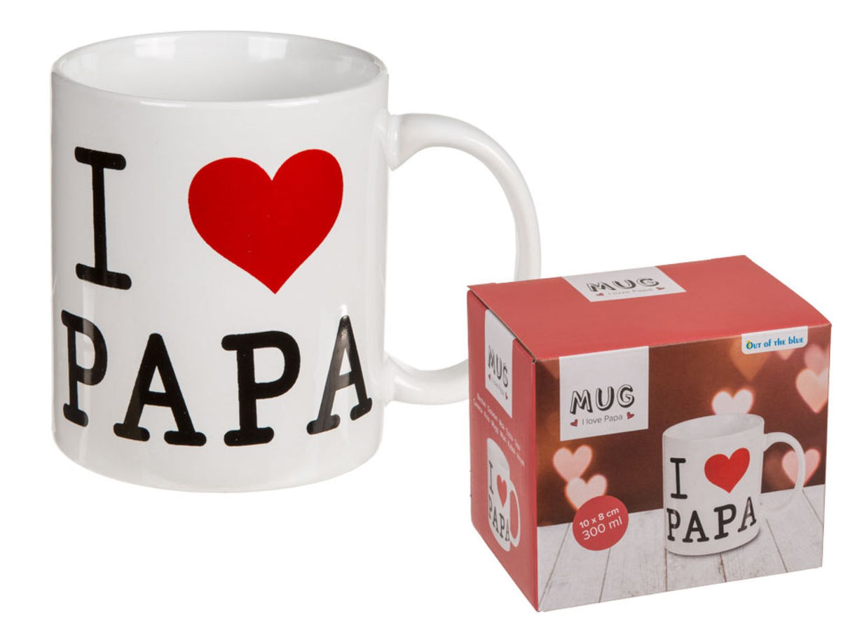 Tasse "I love Papa" im Geschenkkarton | 330 ml