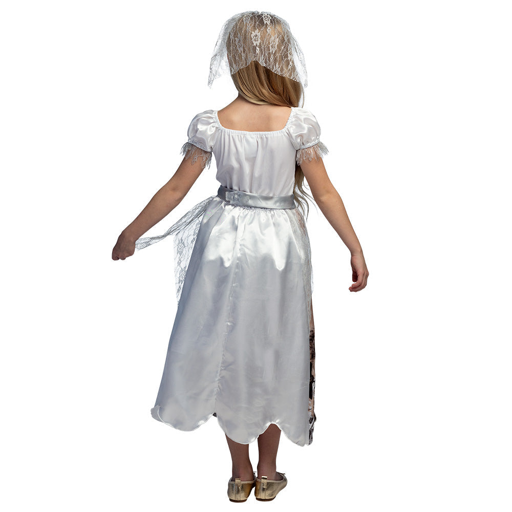 Zombie Braut Halloween Kostüm für Mädchen | Kleid und Schleier