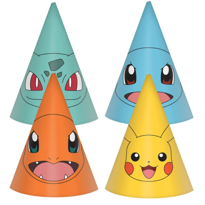 "Pokémon" Partyhüte | 8 Stk. 16cm
