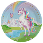 Einhorn Unicorn Dreams - Pappteller | 8 Stück, Ø 23 cm