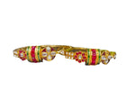 2 PIECE HIGH GOLD PLATED BANGLES.