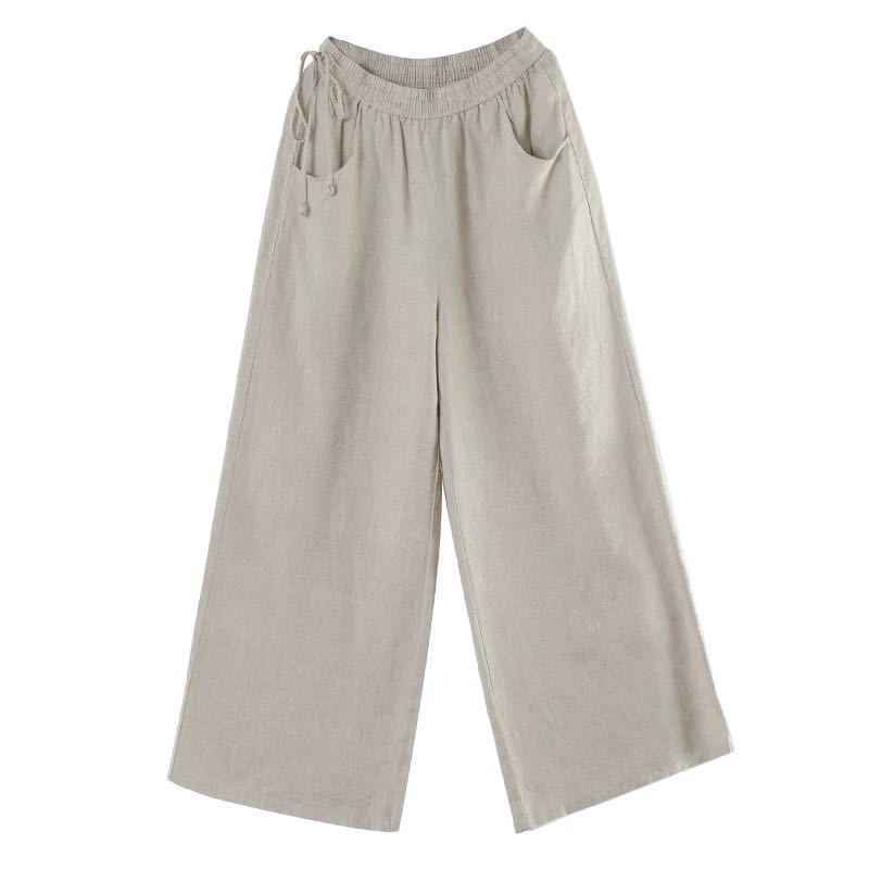 Luftige Damen Sommer Stoffhose