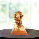 Handgeschnitzte Skulptur „Löwe und Lamm“ – Symbol für Frieden aus Olivenholz (30 cm)