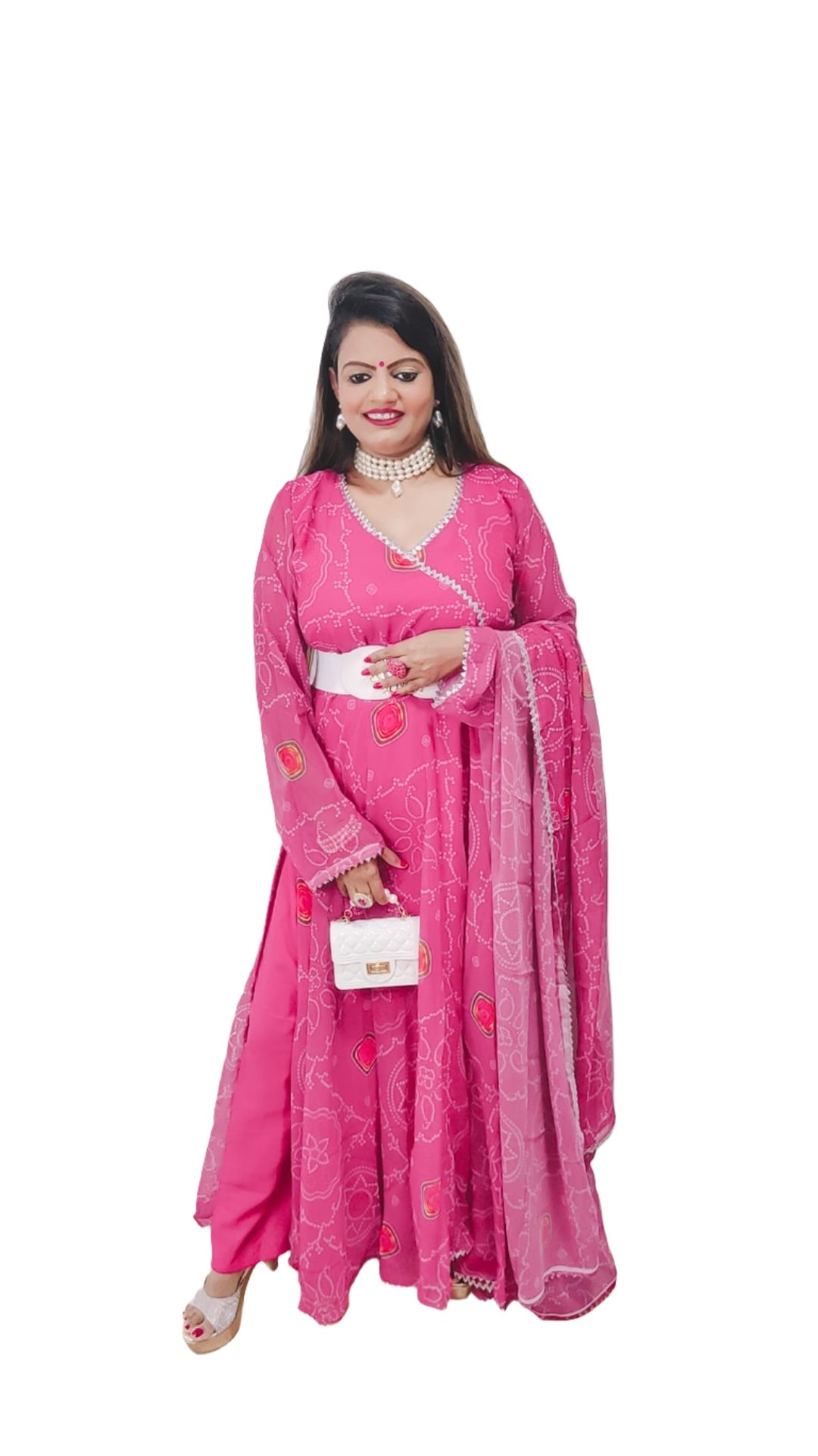Beautiful Designer pakistaniSuit with bandhani digital print