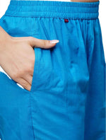 Women's Rayon Blend Straight Printed Kurta with Pant & Dupatta