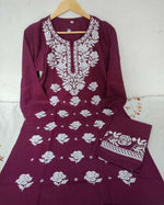 Lucknowi Chikankari Kurta Set In Germany