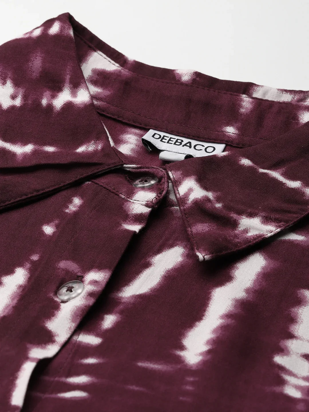 Wine Tie-Dye Women Shirt Dress in Germany
