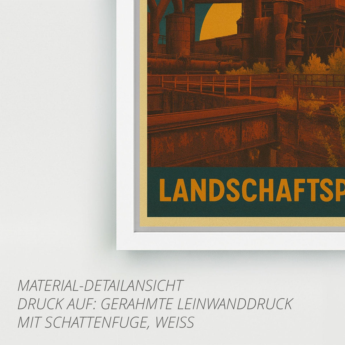 Landschaftspark Duisburg-Nord – Retro Poster im 70er-Look