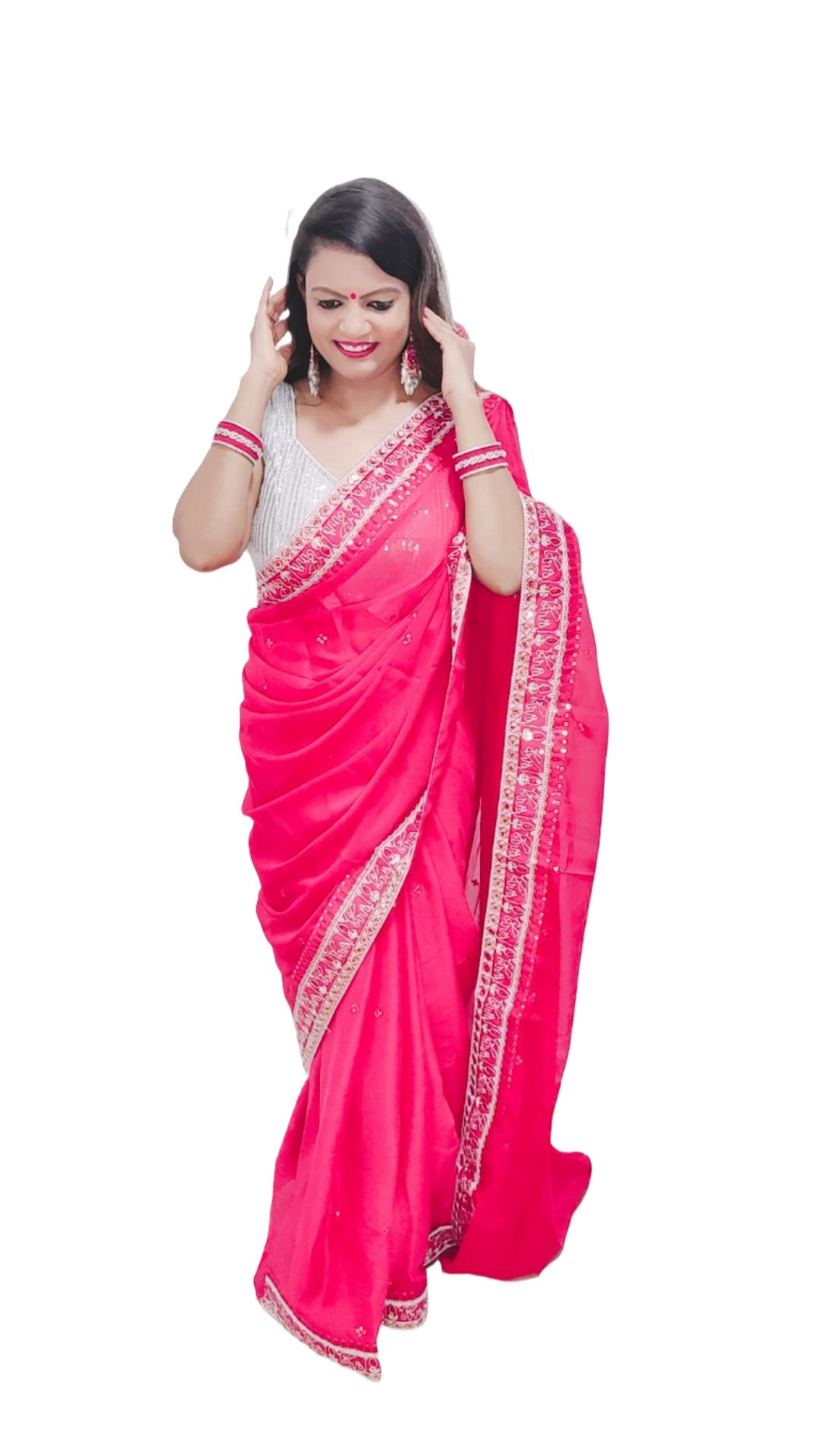 Trending Rangoli embroidery saree collection..(Deginer Saree)