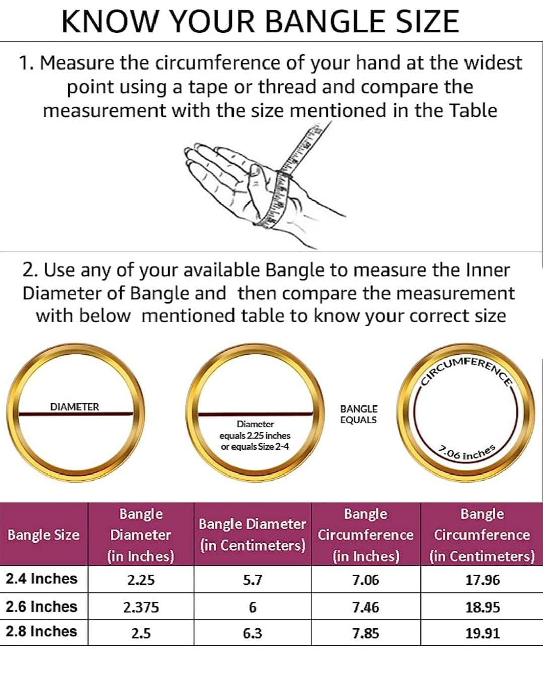 Jewellery Traditional Gold Plated Pearl Studded Bracelet Bangles Set for Girls and Women(Size-2.4 and 2.6)