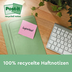 Post-it® Recycling Notes, 38 mm x 51 mm, 100 Blatt/Block, 100% PEFC