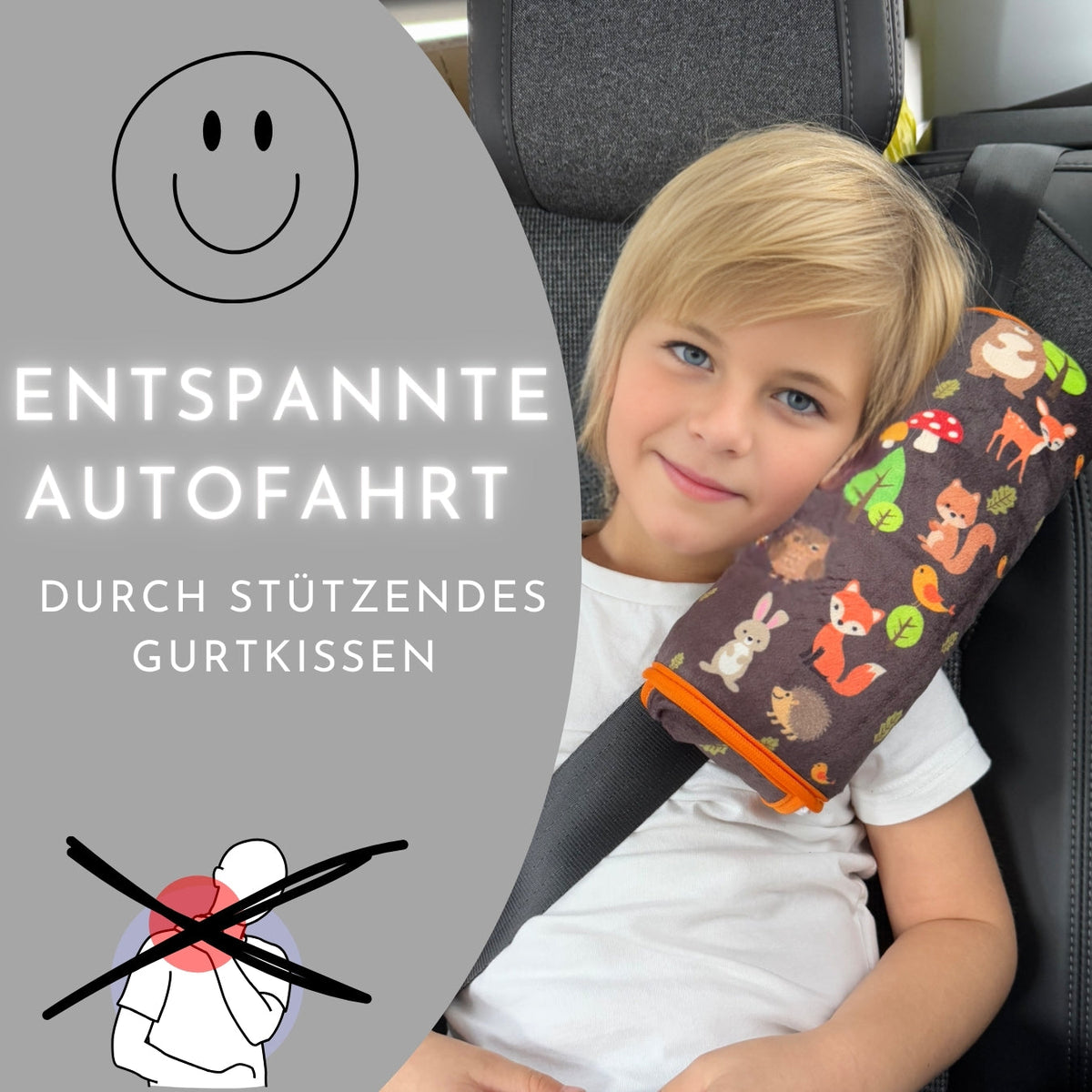 Auto Schlafkissen Waldtiere