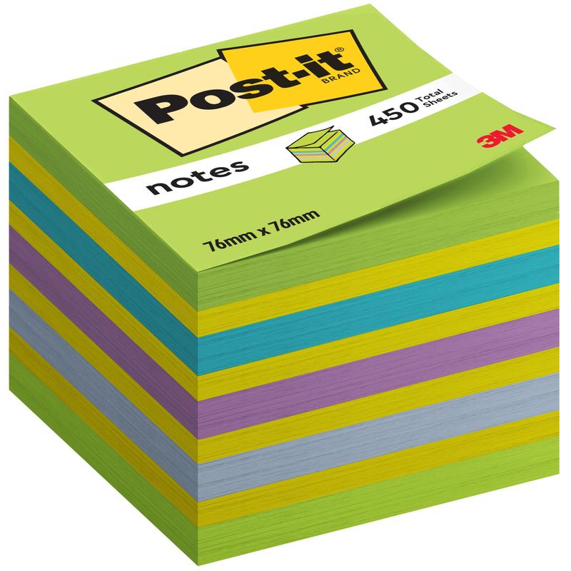Post-it® Notes Würfel, 76 mm x 76 mm, 450 Blatt/Block, 100% PEFC