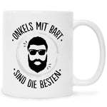 Bedruckte Tasse mit Name - Onkels mit Bart
