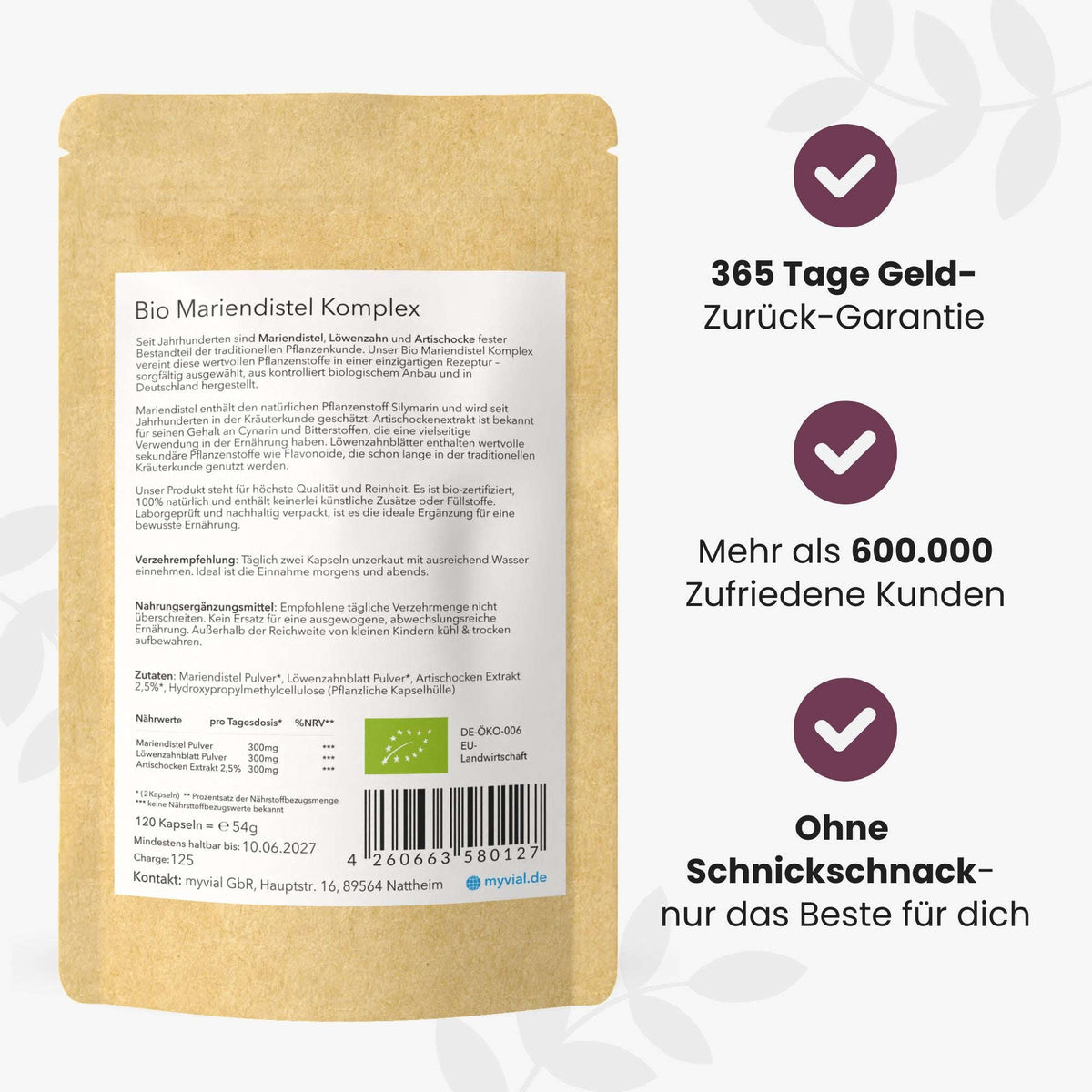 Bio Mariendistel Leber Komplex Kapseln