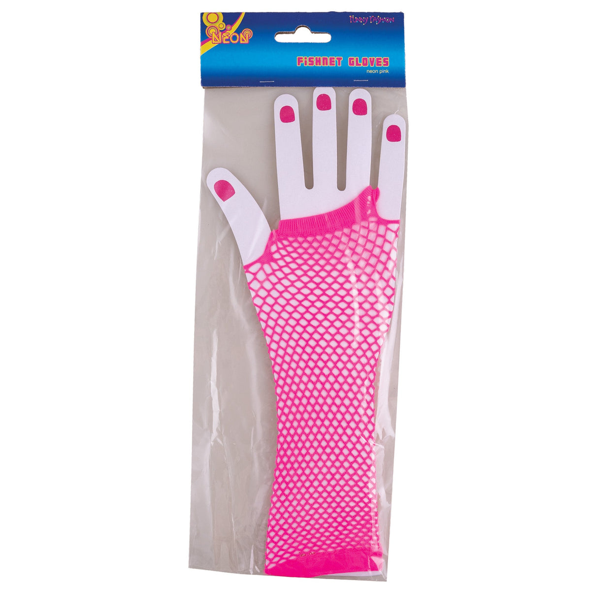 Lange Fingerlose Netzhandschuhe "New York" | Weiß