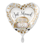 18"/Ø43cm Herz Folienballon  "Just Married"