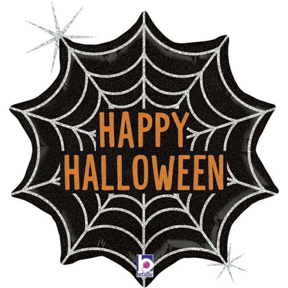 18"/Ø46cm Folienballon "Halloween Spider Web Holo" Namma Markt