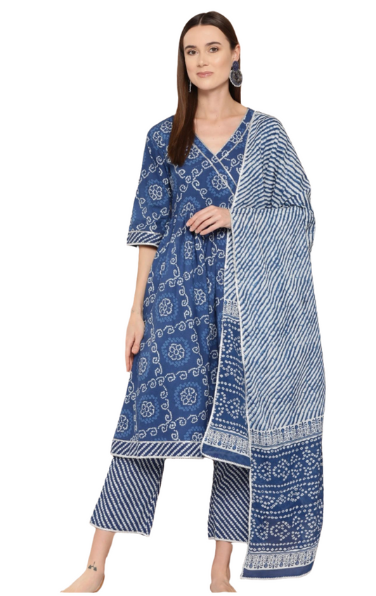Bandhani Print Anarkali  Outfit In Germany
