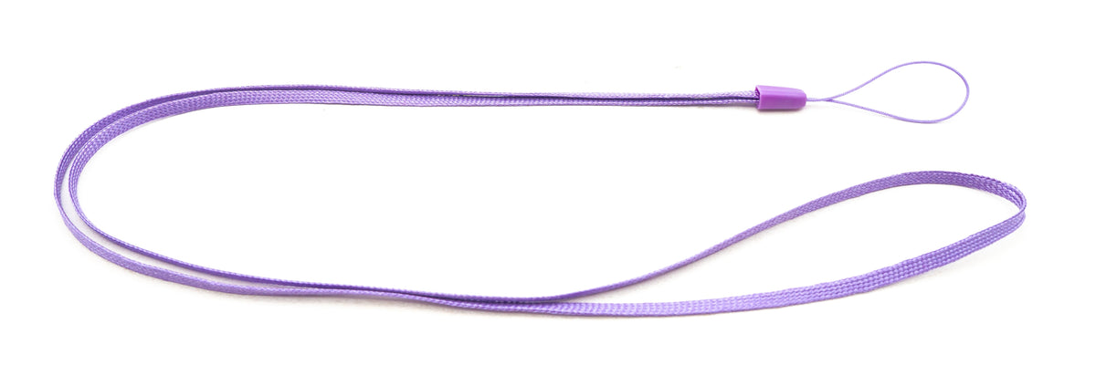 Halsband Umhängeband Trageband mit Schlaufe in Lila für Smartphone MP3-Player | System-S
