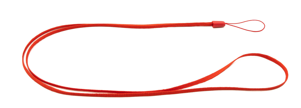 Halsband Umhängeband Trageband mit Schlaufe in Rot für Smartphone MP3-Player | System-S