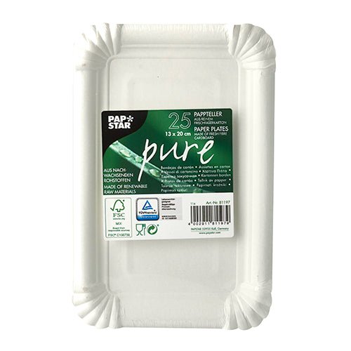 PAPSTAR 25 Teller, Pappe "pure" rund weiss