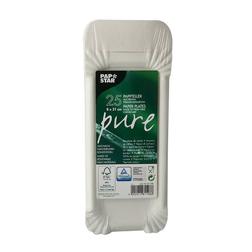 PAPSTAR 25 Teller, Pappe "pure" rund weiss