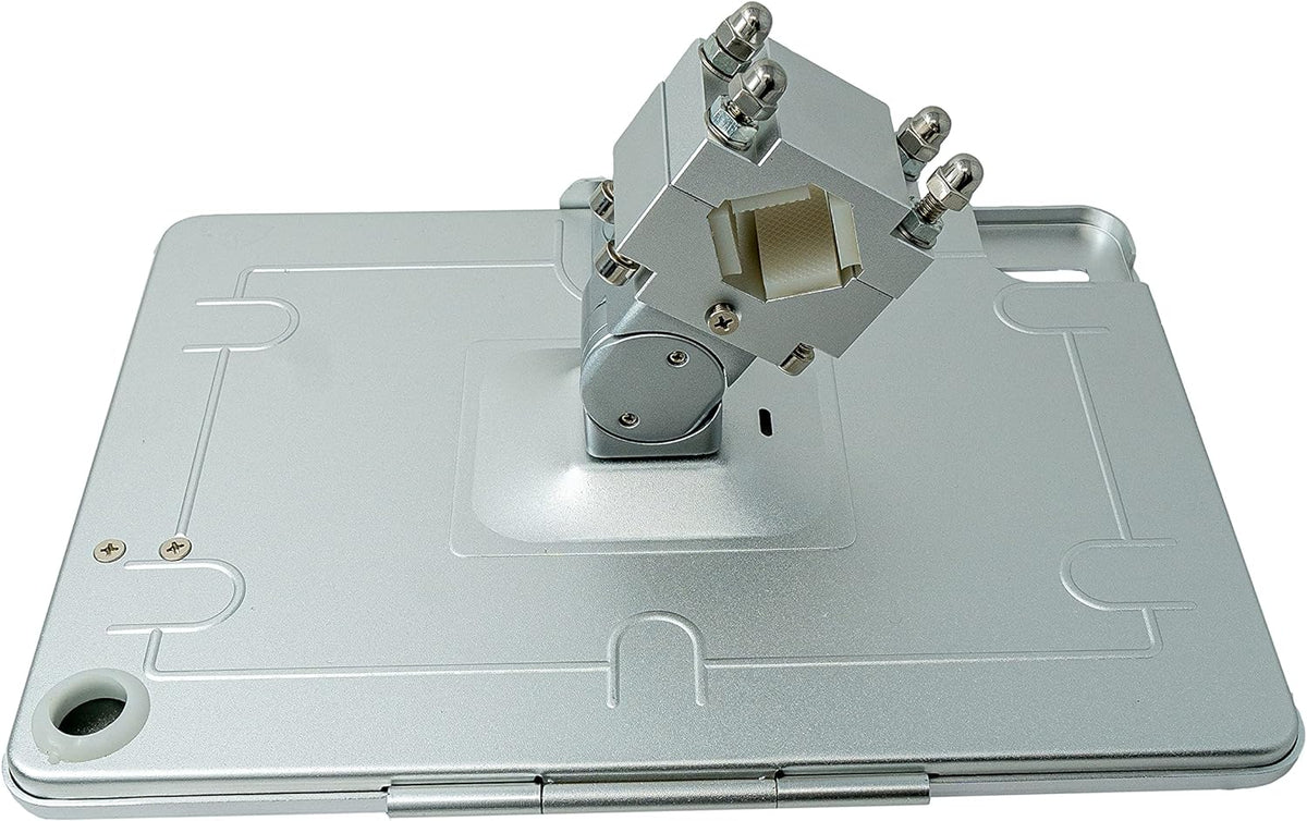 Stangen Halterung mit Schloss Befestigung aus Metall in Schwarz für iPad Pro 11" | System-S
