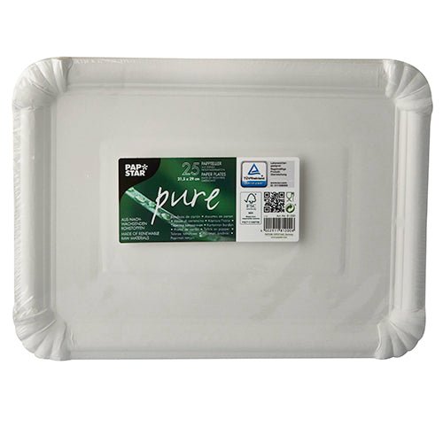 PAPSTAR 25 Teller, Pappe "pure" rund weiss