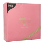 PAPSTAR 50 Servietten "ROYAL Collection" 1/4-Falz 40 x 40 cm rosa