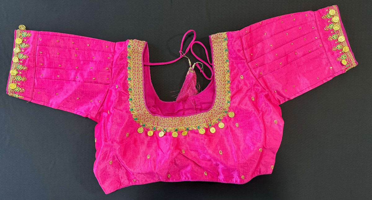 Silk Temple Coin Blouse