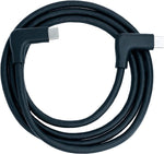USB 3.1 Gen 2 Kabel 100 cm Typ C Stecker zu Stecker 2x Winkel in Schwarz | System-S