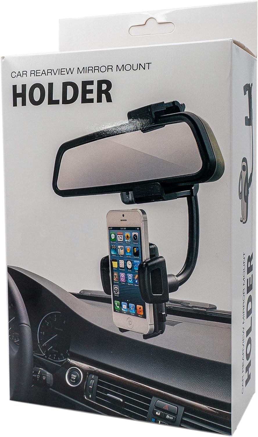 KFZ Auto Rückspiegel Halterung Halter Haltearm für GPS Handy Smartphone und andere Geräte | System-S